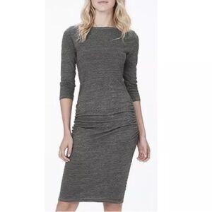James Perse Melange Jersey Ruches Dress - XS/Sm